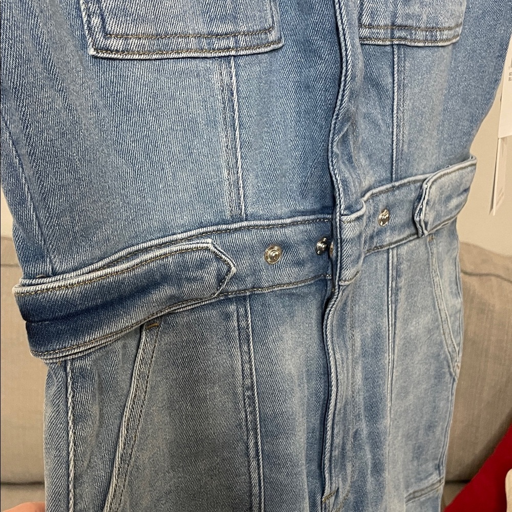 Good American Light Blue Denim Jumpsuit - Picture 7 of 8